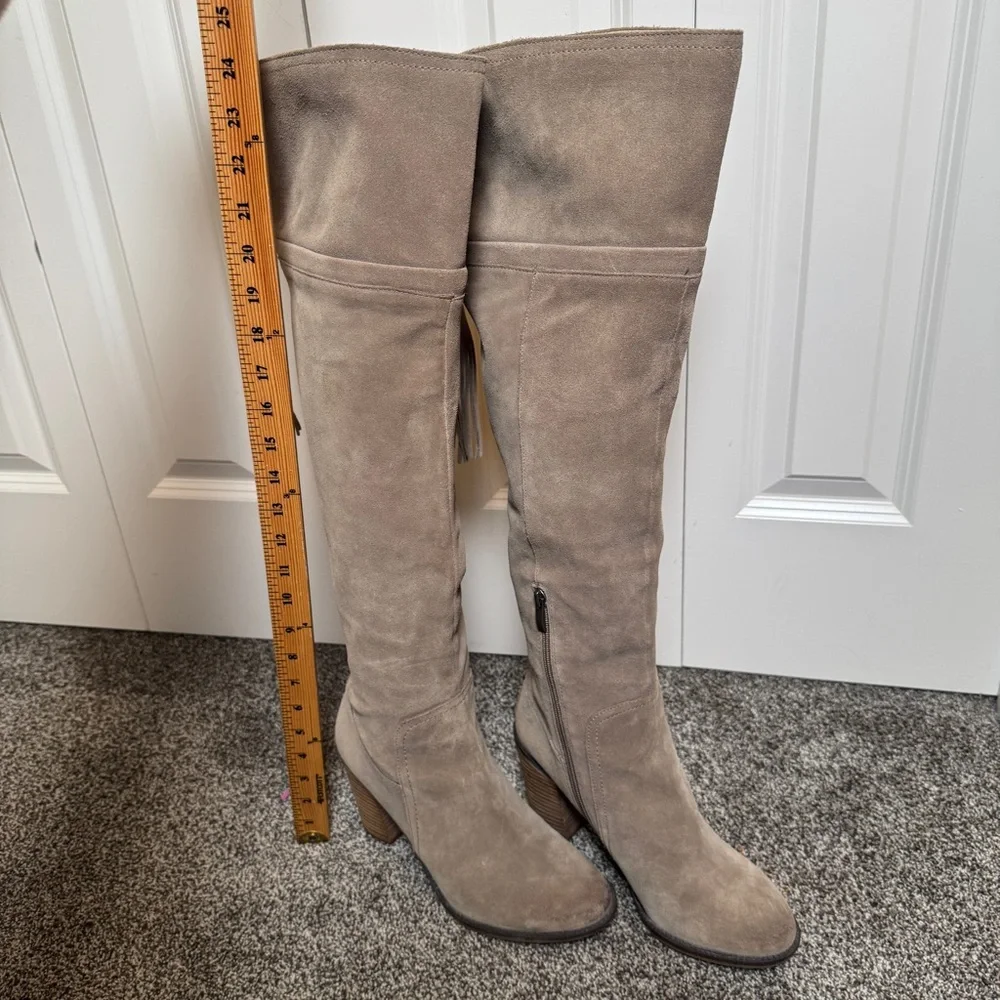 Franco Sarto Ellyn Anthropologie Leather Suede Tall Over The Knee Boots Size 10